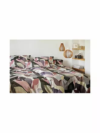ELEGANTE | Satin-Bettwäsche 70x90cm/140x200cm NIGHT GARDEN Puder | 